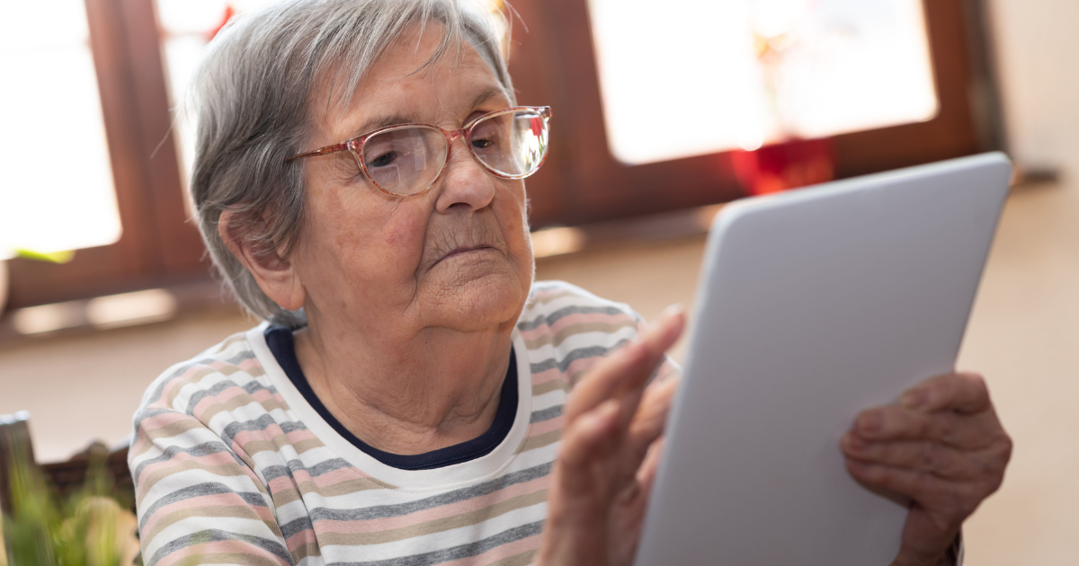 Elderly with technology
