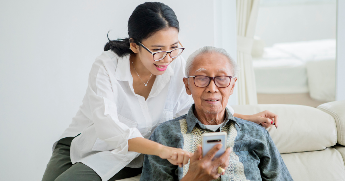 body language and facial expressions for elderly receiving in home private care